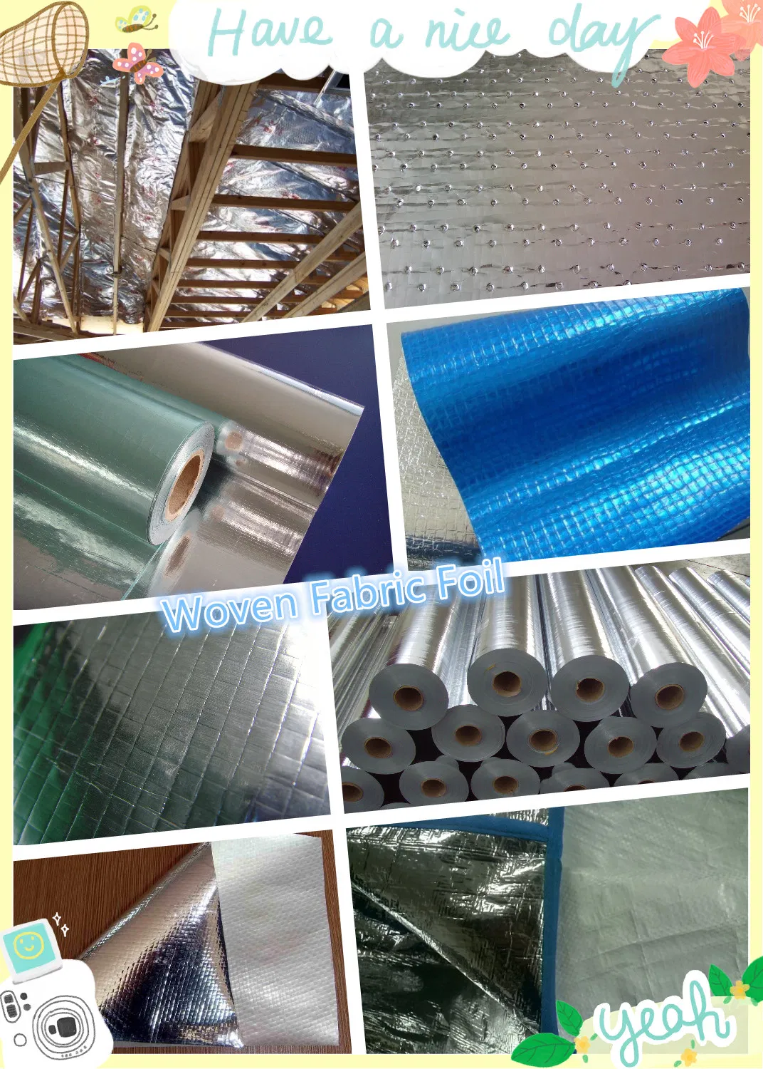 Customized Perforated Woven Fabrics Coated Foil for Radiant Barriers and Insulation